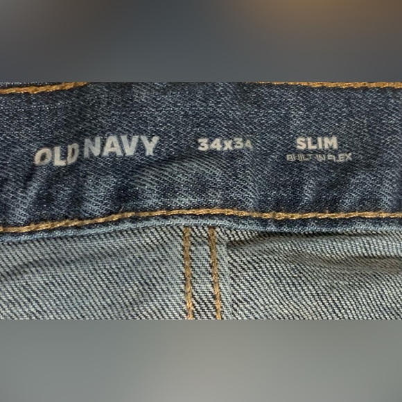 Old Navy Men’s Denim Slim Built-In Flex Ripped Jeans - Size: 34x34 - Picture 9 of 9